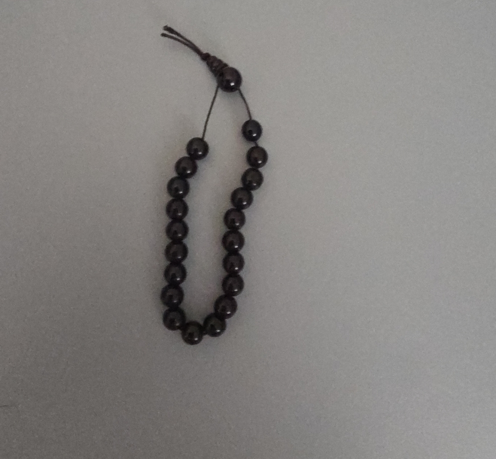 Black Beaded Bracelet or Wrist Mala